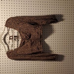 American Eagle Leopard Print Cropped Top